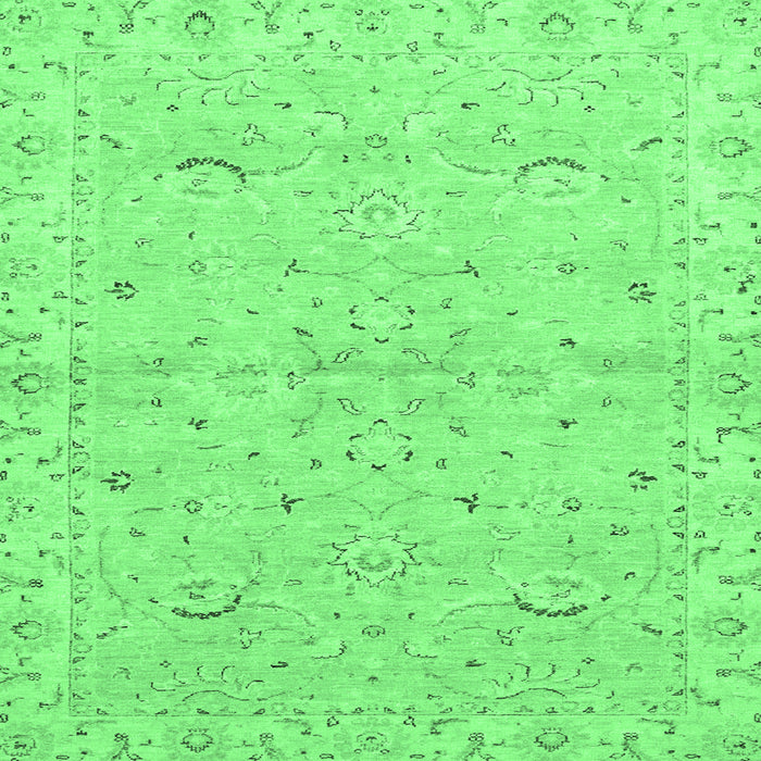 Square Oriental Emerald Green Traditional Rug, abs2519emgrn