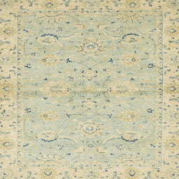 Square Machine Washable Abstract Dark Khaki Green Rug, wshabs2519