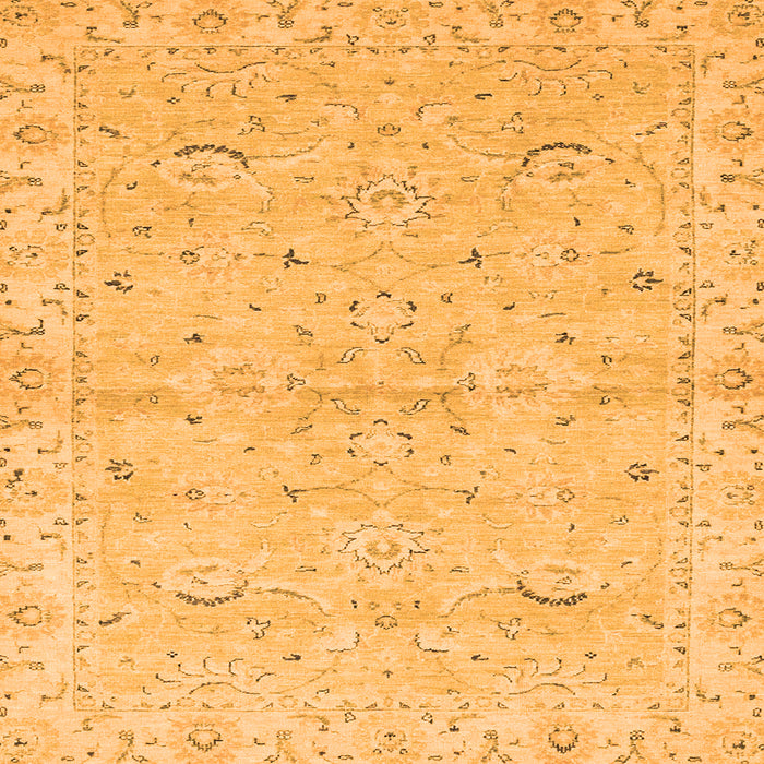Square Oriental Orange Traditional Rug, abs2519org