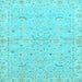 Square Oriental Light Blue Traditional Rug, abs2519lblu