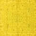 Square Oriental Yellow Traditional Rug, abs2519yw