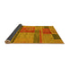 Sideview of Abstract Yellow Modern Rug, abs251yw