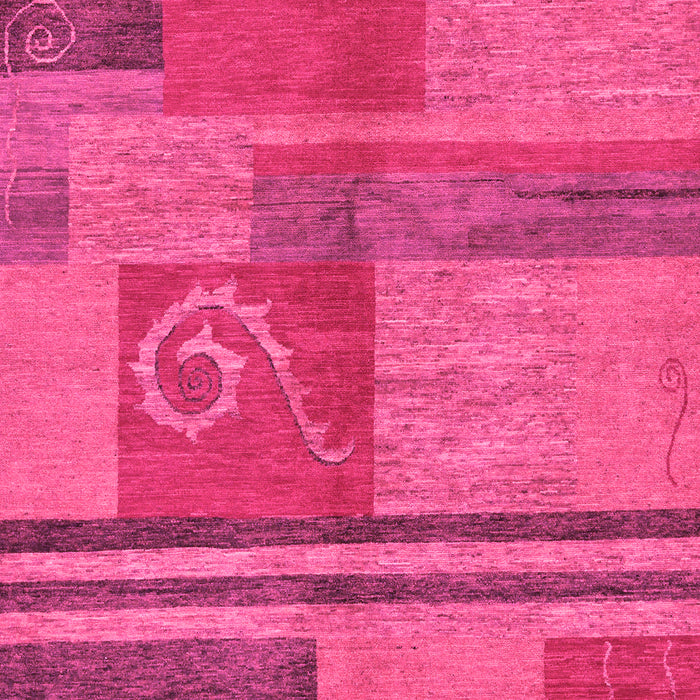 Machine Washable Abstract Pink Modern Rug, wshabs251pnk