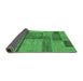 Sideview of Abstract Emerald Green Modern Rug, abs251emgrn