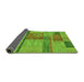 Sideview of Abstract Green Modern Rug, abs251grn