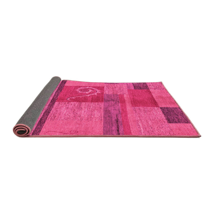 Sideview of Abstract Pink Modern Rug, abs251pnk