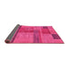 Sideview of Abstract Pink Modern Rug, abs251pnk