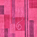 Square Machine Washable Abstract Pink Modern Rug, wshabs251pnk