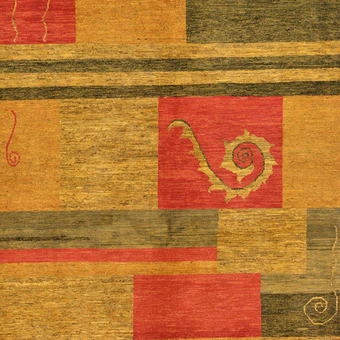 Machine Washable Abstract Dark Orange Rug, wshabs251