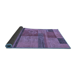 Sideview of Abstract Blue Modern Rug, abs251blu