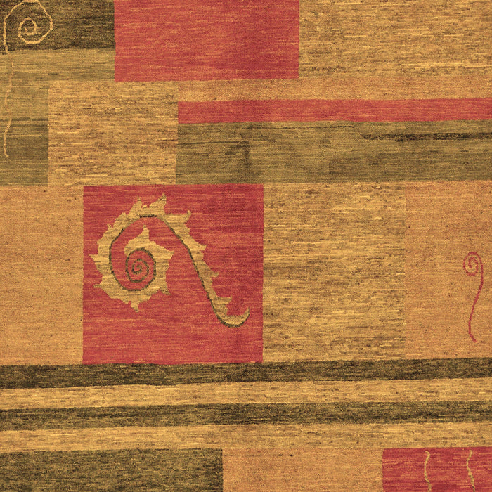 Machine Washable Abstract Brown Modern Rug, wshabs251brn