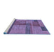 Sideview of Machine Washable Abstract Blue Modern Rug, wshabs251blu