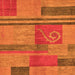 Square Abstract Orange Modern Rug, abs251org