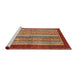 Sideview of Machine Washable Abstract Red Rug, wshabs2520