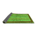 Sideview of Abstract Green Modern Rug, abs2520grn