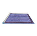 Sideview of Machine Washable Abstract Blue Modern Rug, wshabs2520blu