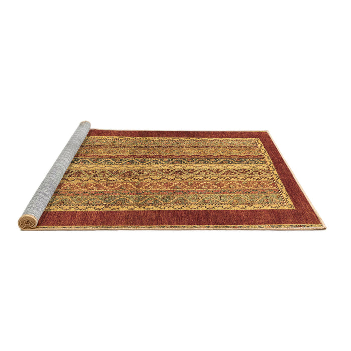 Sideview of Machine Washable Abstract Brown Modern Rug, wshabs2520brn
