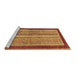 Sideview of Machine Washable Abstract Brown Modern Rug, wshabs2520brn