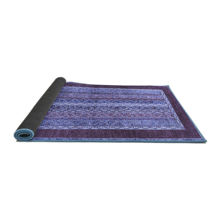 Sideview of Abstract Blue Modern Rug, abs2520blu