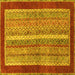 Square Abstract Yellow Modern Rug, abs2520yw