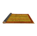 Sideview of Abstract Yellow Modern Rug, abs2520yw