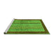 Sideview of Machine Washable Abstract Green Modern Area Rugs, wshabs2520grn