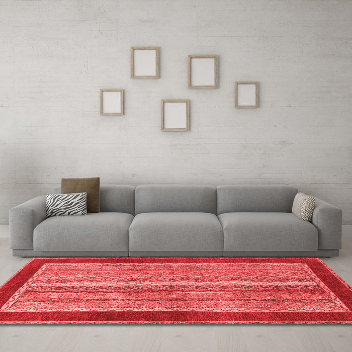 Modern Red Washable Rugs