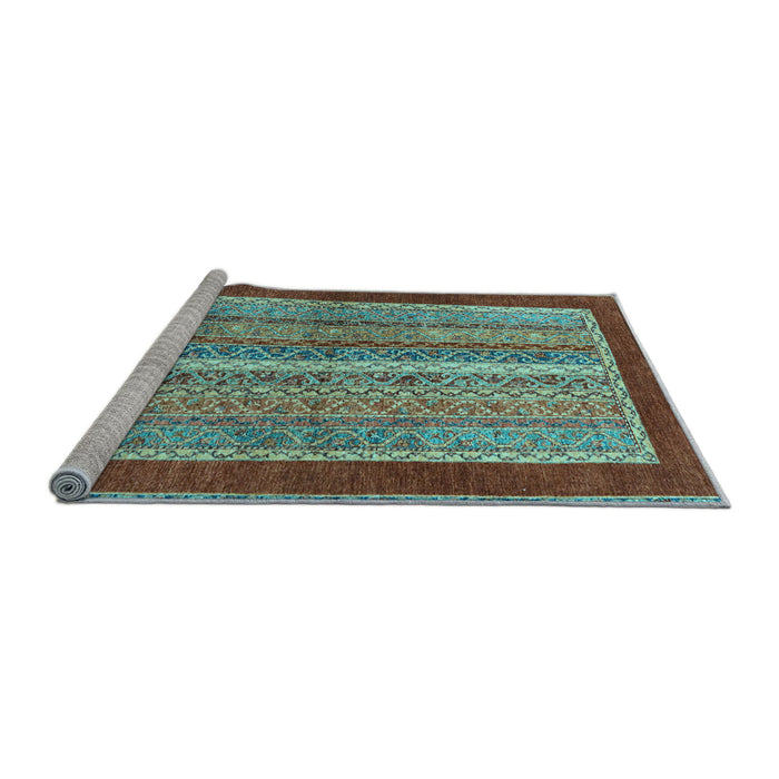 Sideview of Machine Washable Abstract Light Blue Modern Rug, wshabs2520lblu