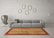 Machine Washable Abstract Brown Modern Rug in a Living Room,, wshabs2520brn