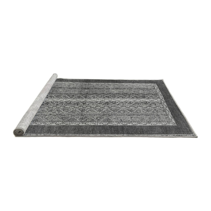 Sideview of Machine Washable Abstract Gray Modern Rug, wshabs2520gry