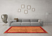 Machine Washable Abstract Orange Modern Area Rugs in a Living Room, wshabs2520org