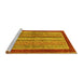 Sideview of Machine Washable Abstract Yellow Modern Rug, wshabs2520yw