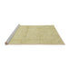 Sideview of Machine Washable Abstract Brown Gold Rug, wshabs2521