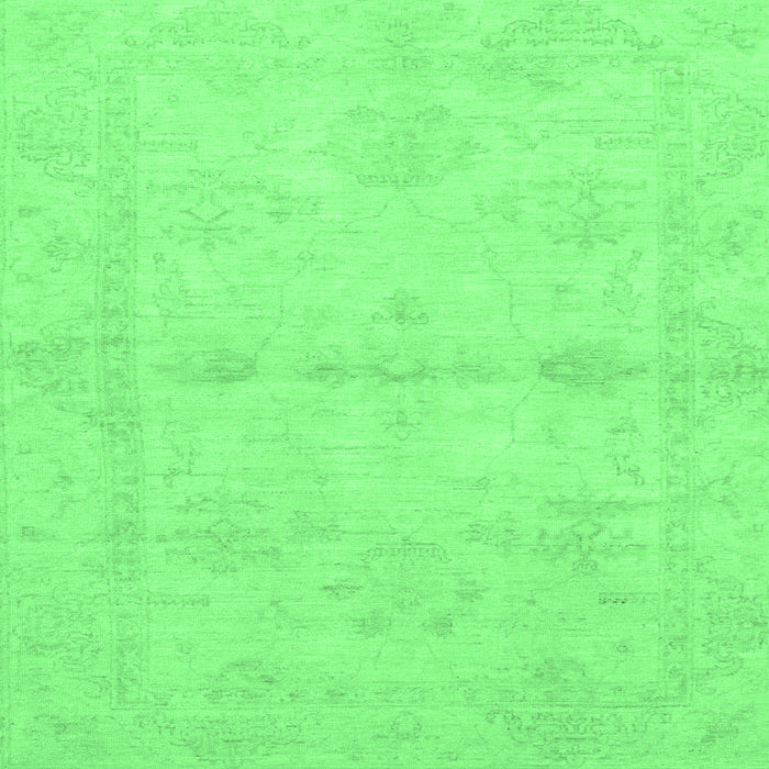 Square Abstract Emerald Green Modern Rug, abs2521emgrn