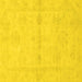 Square Abstract Yellow Modern Rug, abs2521yw