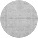 Round Abstract Gray Modern Rug, abs2521gry