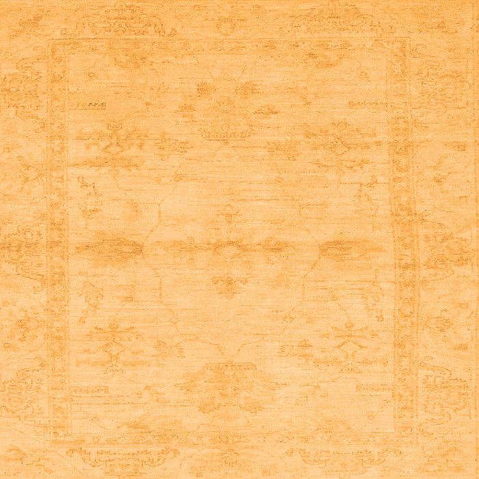 Square Abstract Orange Modern Rug, abs2521org