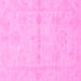 Square Abstract Pink Modern Rug, abs2521pnk