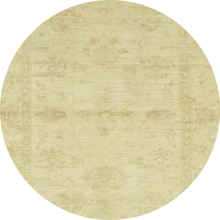 Round Machine Washable Abstract Brown Gold Rug, wshabs2521