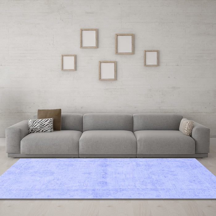 Machine Washable Abstract Blue Modern Rug in a Living Room, wshabs2521blu