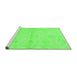 Sideview of Machine Washable Abstract Green Modern Area Rugs, wshabs2521grn