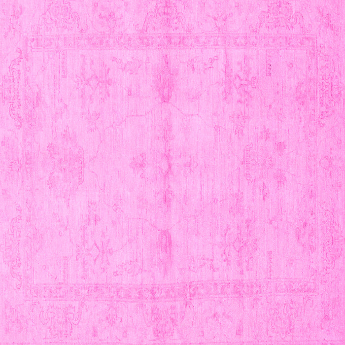Square Machine Washable Abstract Pink Modern Rug, wshabs2521pnk