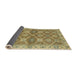 Sideview of Abstract Metallic Gold Modern Rug, abs2522