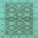 Square Machine Washable Abstract Light Blue Modern Rug, wshabs2522lblu