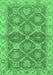 Machine Washable Abstract Emerald Green Modern Area Rugs, wshabs2522emgrn