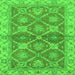 Square Abstract Green Modern Rug, abs2522grn