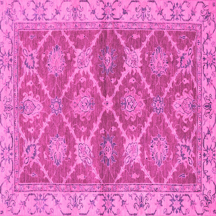 Square Machine Washable Abstract Pink Modern Rug, wshabs2522pnk