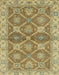 Abstract Metallic Gold Modern Rug, abs2522