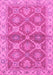 Machine Washable Abstract Pink Modern Rug, wshabs2522pnk