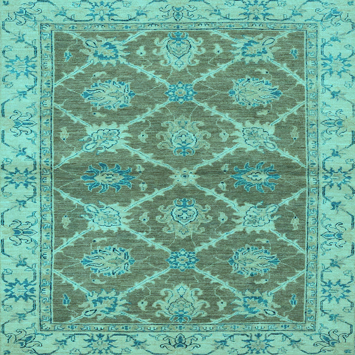 Square Abstract Light Blue Modern Rug, abs2522lblu